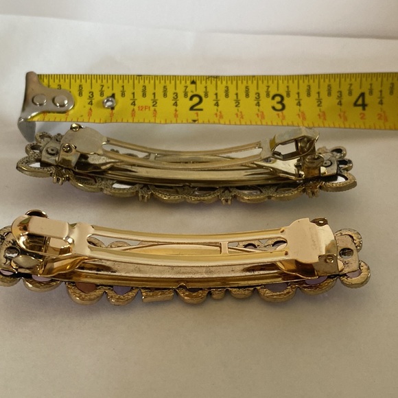 Set of 2 Jeweled Hair Clip Barrettes - Picture 2 of 4